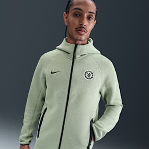 Nike Chelseaウーブンジップアップフリース ジャケット Chelsea FC Tech Windrunner Men's Nike Soccer Fleece Full-Zip